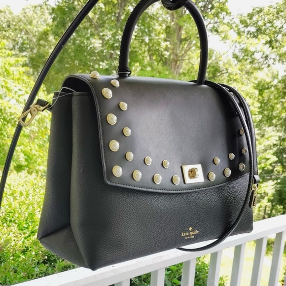 kate spade Handbags - KATE SPADE ♠️ Leather Turn-lock Pearl Two Way Shoulder Crossbody Bag Purse